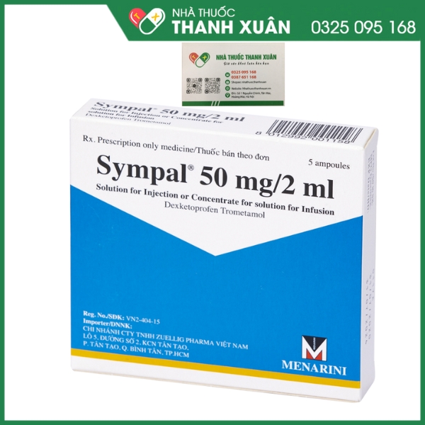 Sympal 50mg/2ml Điều trị triệu chứng đau cấp tính mức độ trung bình đến nặng